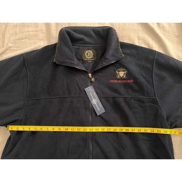 The Bradford Exchange Mens New Sz XXL Zip Up Long Sleeve Navy Blue Fleece Jacket - Picture 9 of 16